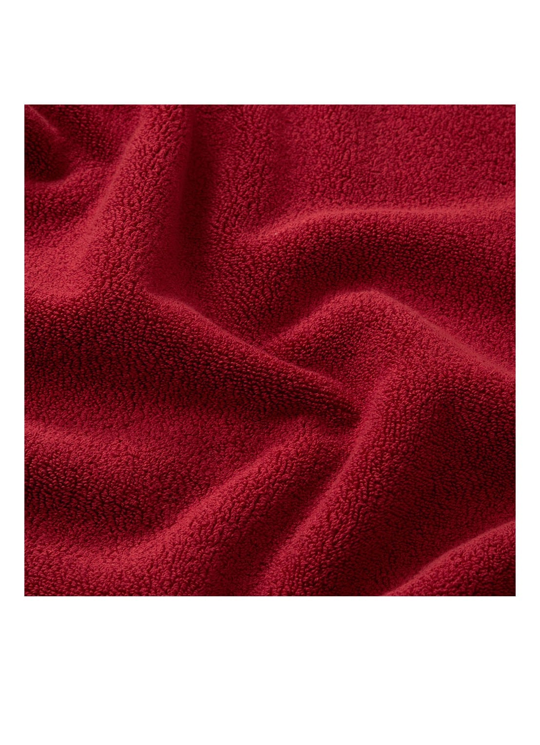 Ralph Lauren Avenue handdoek - 750 gr/m2 - 50 x 100 cm - detail 2 rood