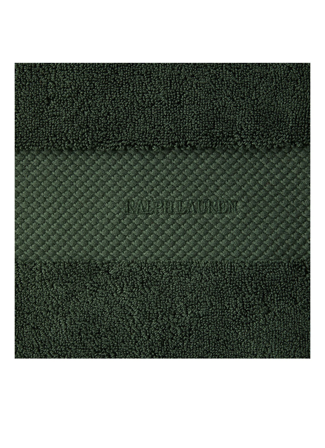 Ralph Lauren Avenue handdoek - 750 gr/m2 - 50 x 100 cm - detail 3 groen