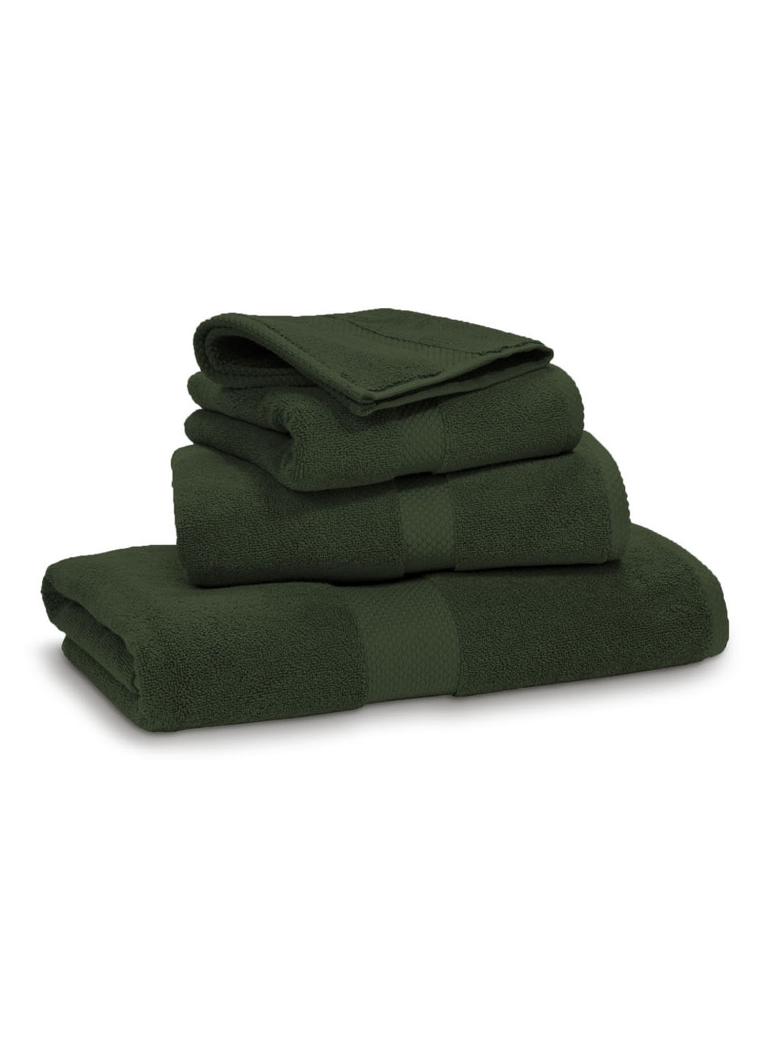 Ralph Lauren Avenue washand- 750 gr/m2 - 16 x 22 cm - voorkant 2 legergroen