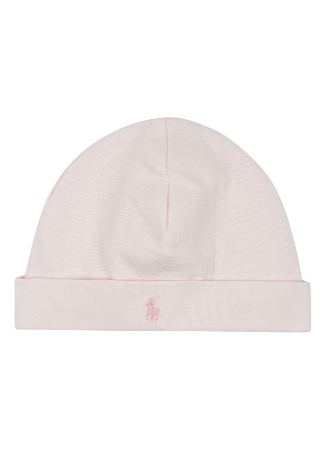 Ralph Lauren Babymutsje met logoborduring  - voorkant lichtroze
