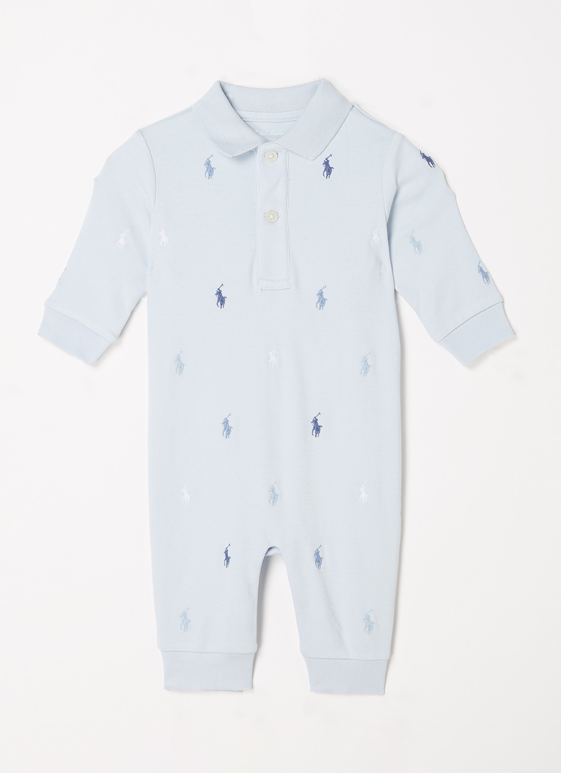 Ralph Lauren Babypak met logoborduring - voorkant lichtblauw