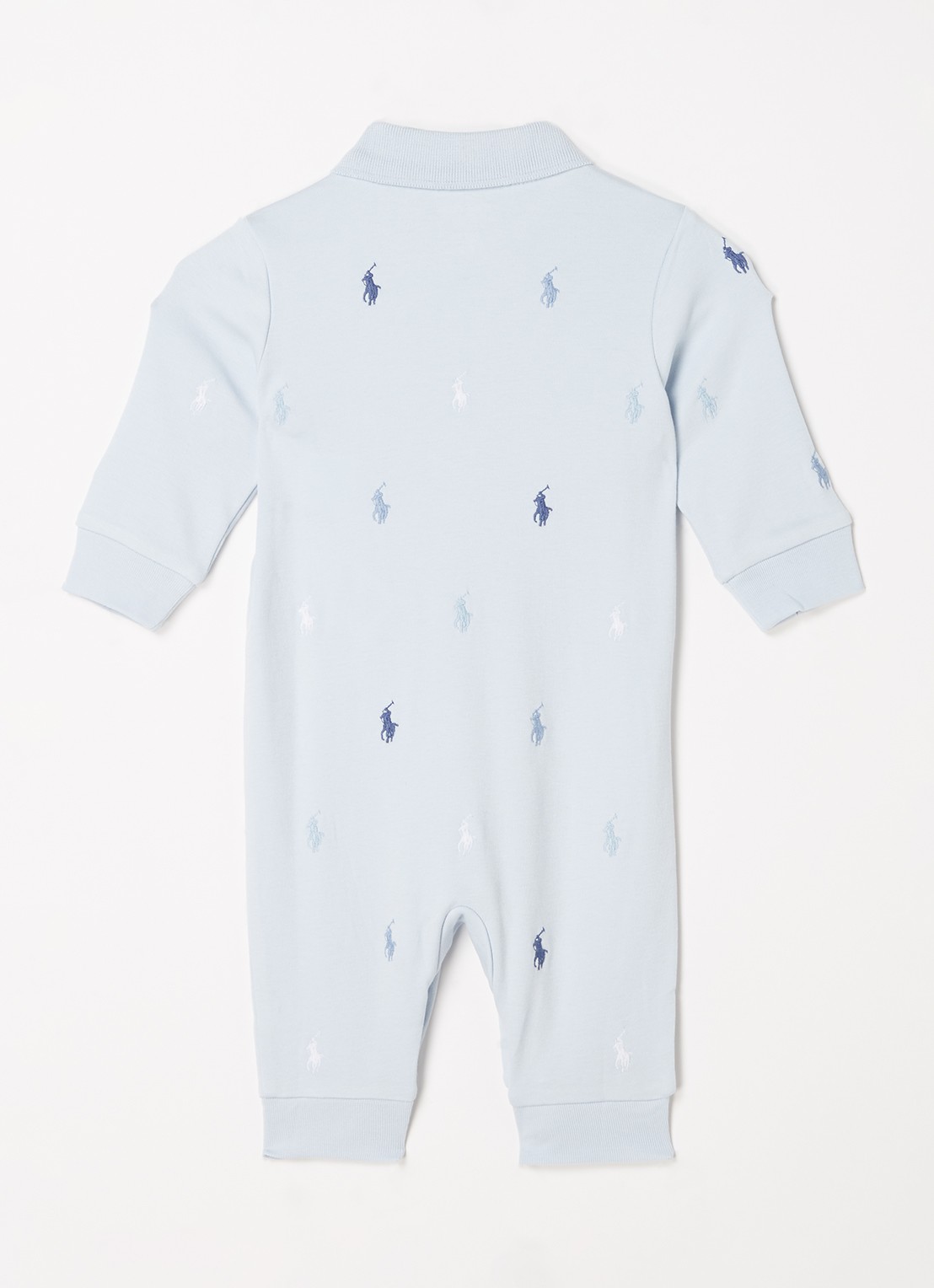 Ralph Lauren Babypak met logoborduring - voorkant 2 lichtblauw