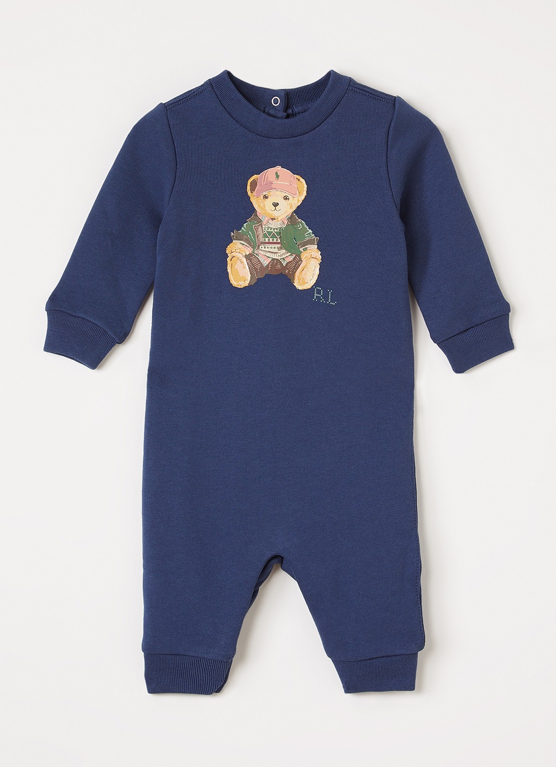 Ralph Lauren Babypak met logoprint - voorkant donkerblauw