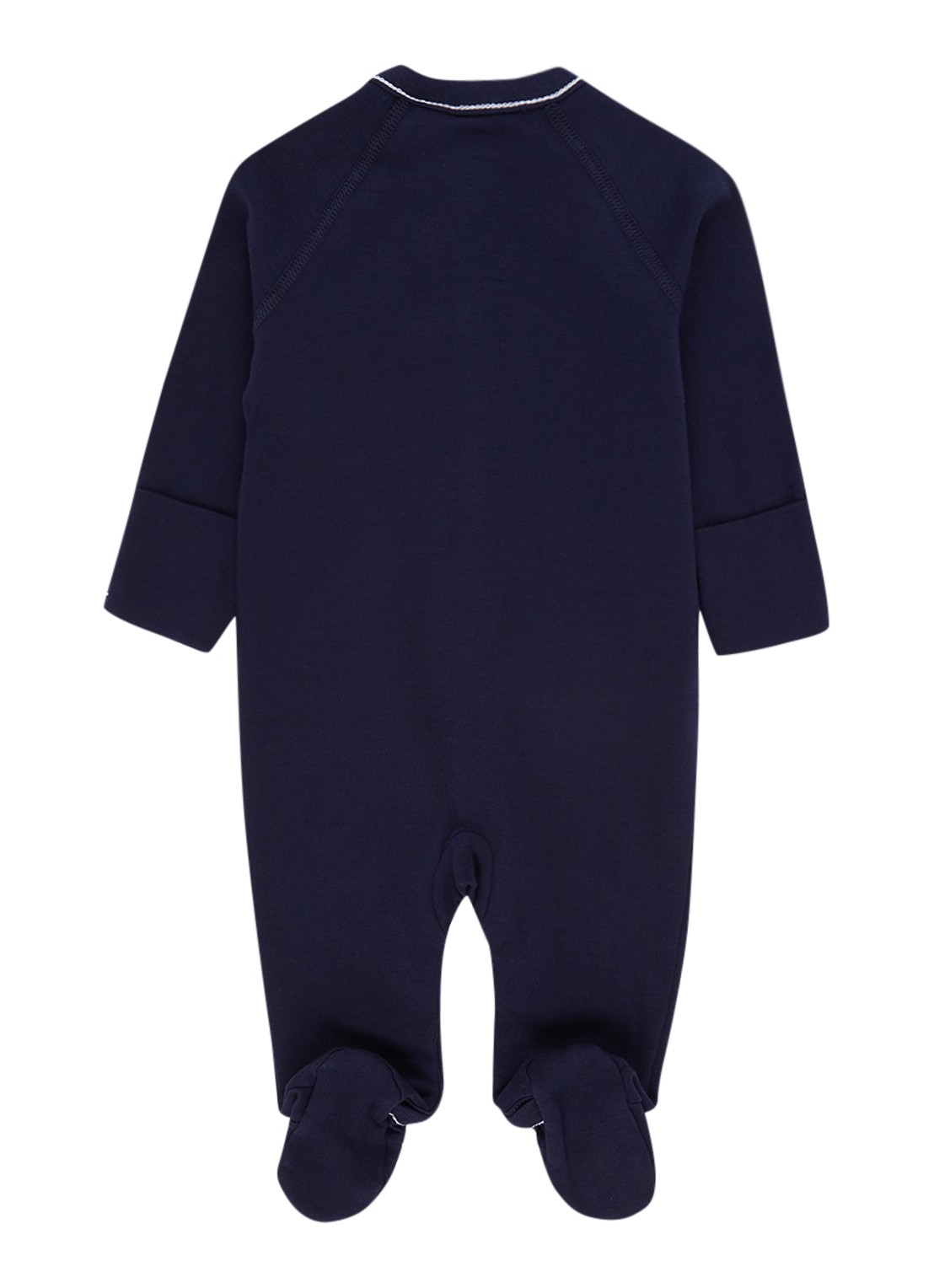 Ralph Lauren Babypak van katoen met logoborduring - achterkant donkerblauw