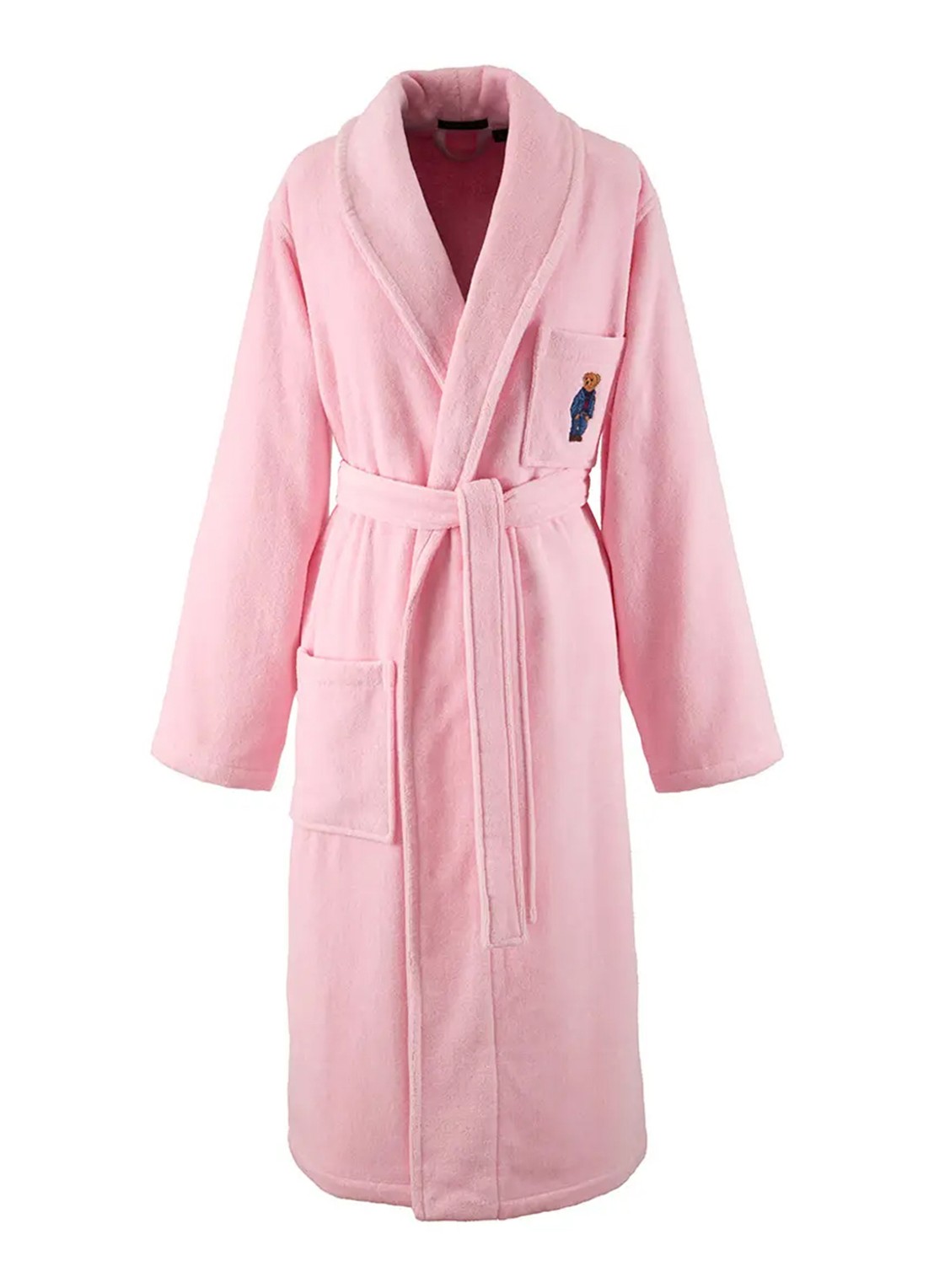 Ralph Lauren Badjas met borduring - voorkant 4 roze