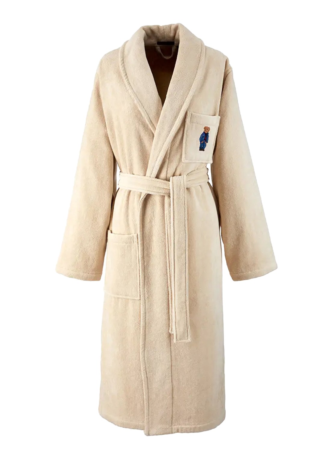 Ralph Lauren Badjas met borduring - voorkant 6 beige