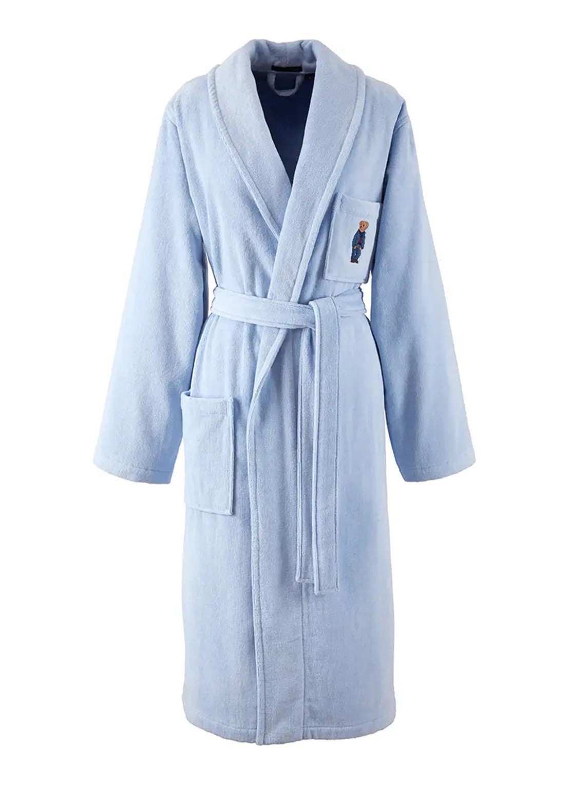 Ralph Lauren Badjas met borduring - voorkant 4 blauw