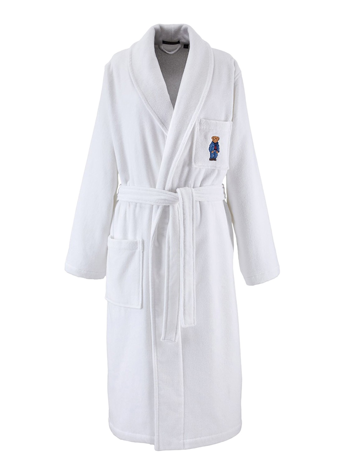 Ralph Lauren Badjas met borduring - voorkant 4 white