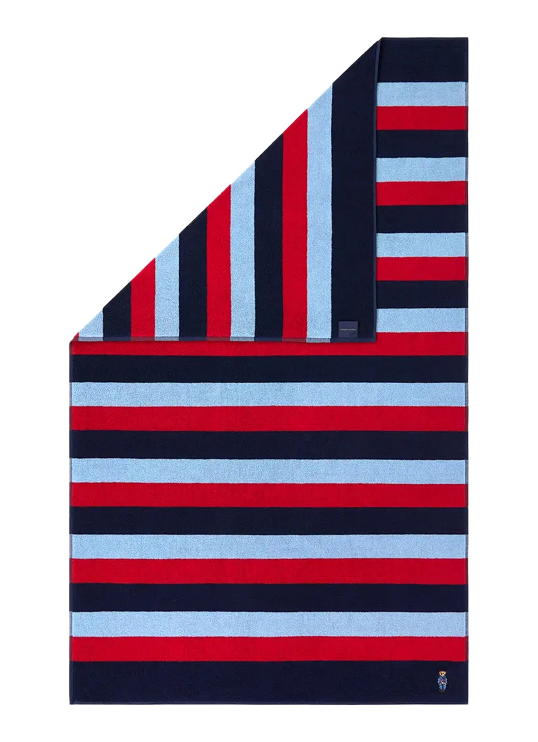 Ralph Lauren Badlaken 100 x 170 cm - achterkant donkerblauw