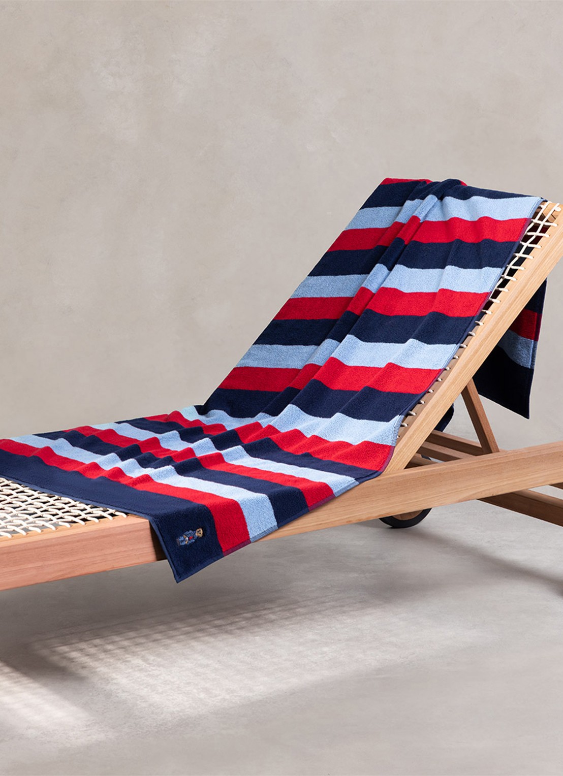 Ralph Lauren Badlaken 100 x 170 cm - detail 2 donkerblauw