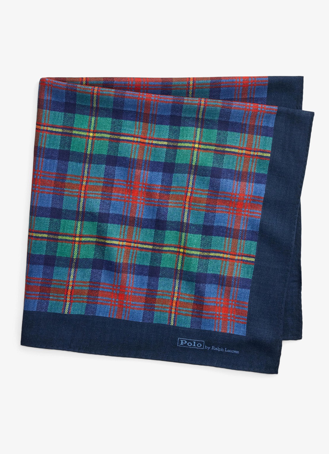 Ralph Lauren Bandana met ruitdessin - detail donkerblauw