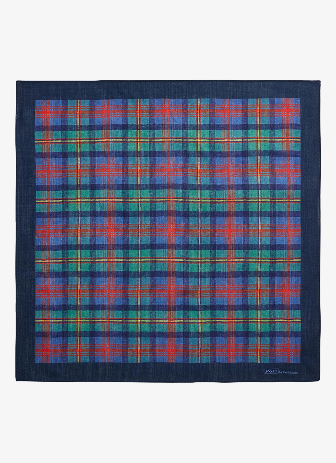 Ralph Lauren Bandana met ruitdessin - voorkant 2 donkerblauw