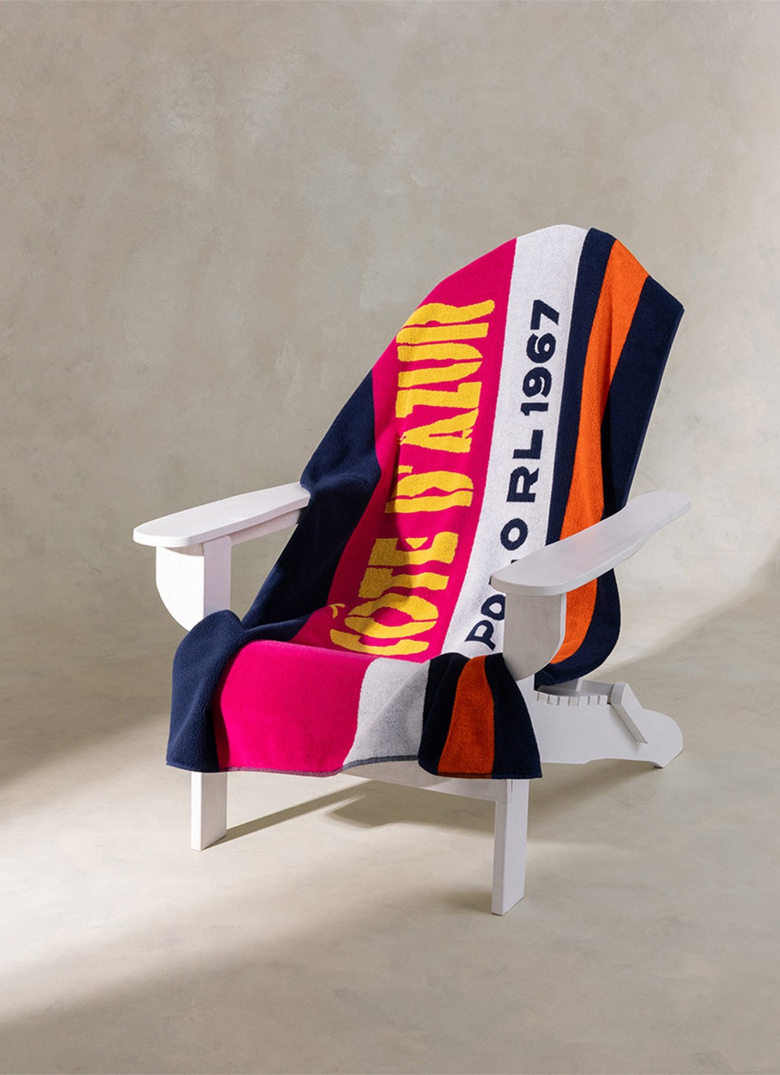 Ralph Lauren Bargo strandlaken 90 x 170 cm - detail donkerblauw
