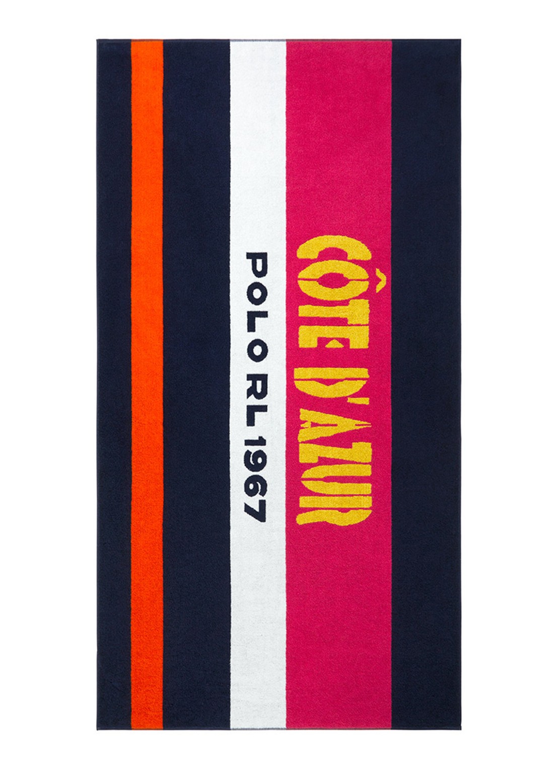 Ralph Lauren Bargo strandlaken 90 x 170 cm - voorkant 2 donkerblauw