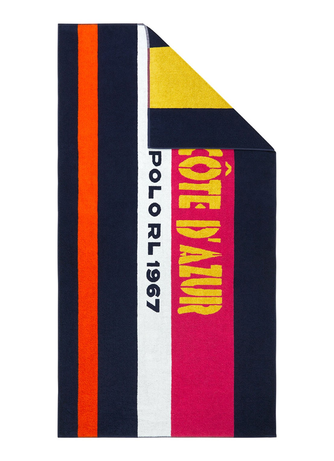 Ralph Lauren Bargo strandlaken 90 x 170 cm - voorkant 3 donkerblauw