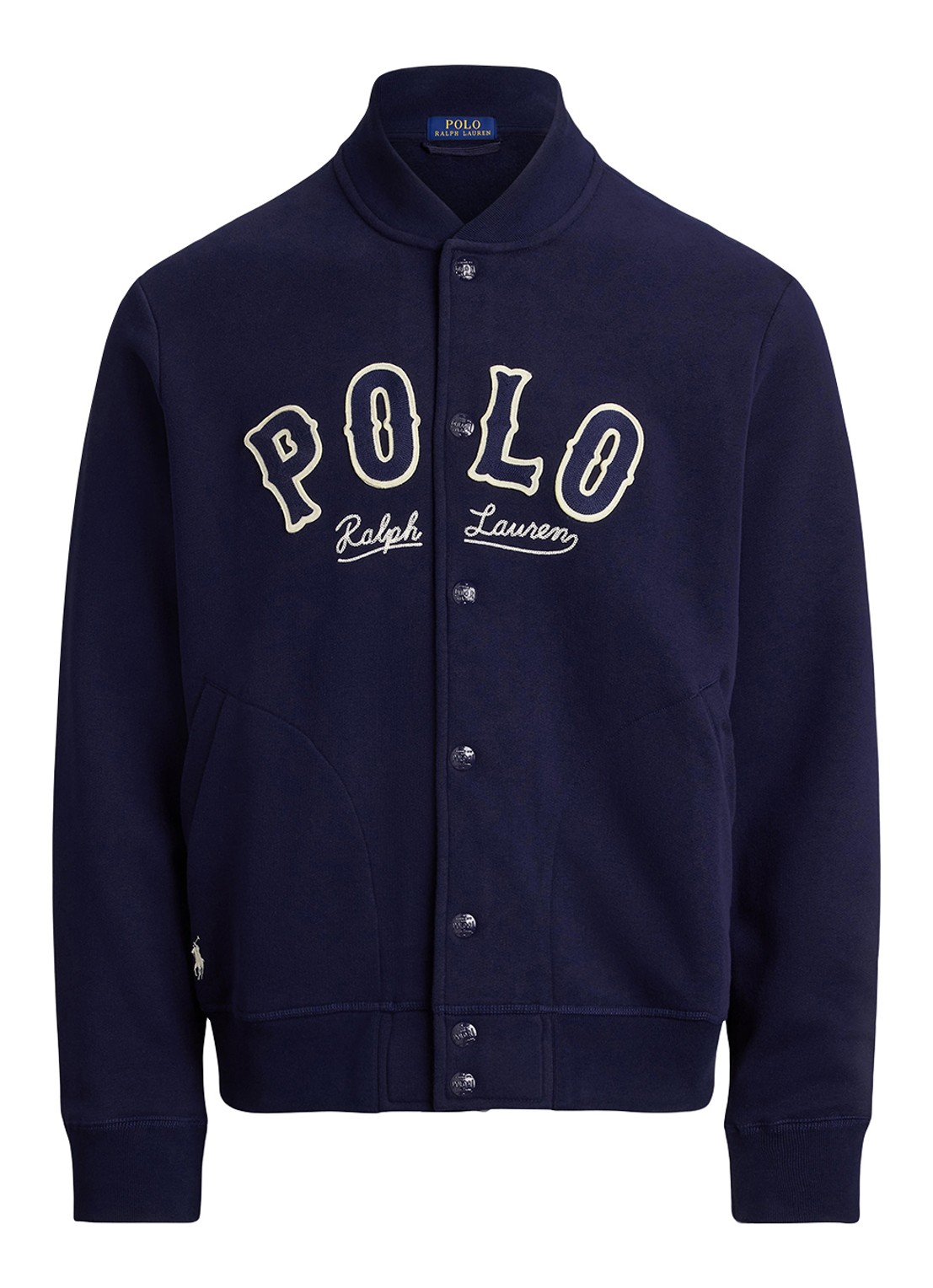 Ralph Lauren Baseball jack met logo - voorkant cruise navy / donkerblauw