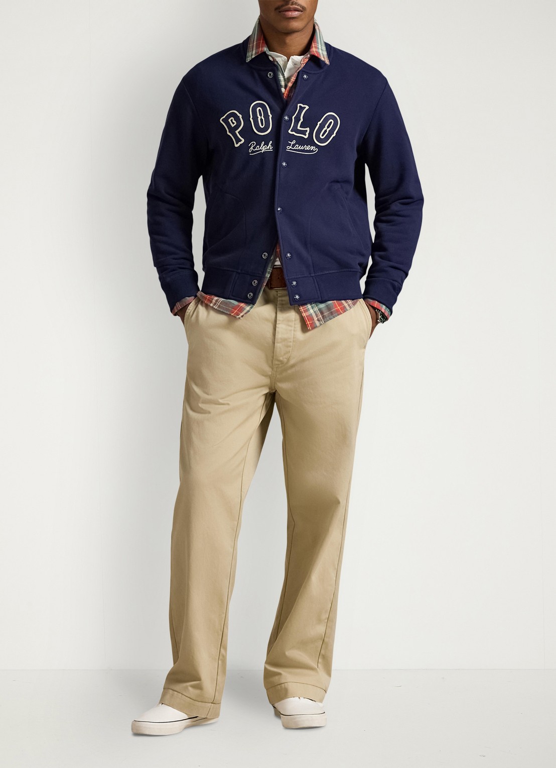 Ralph Lauren Baseball jack met logo - voorkant 2 cruise navy / donkerblauw
