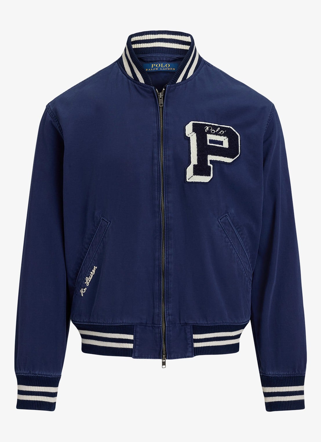 Ralph Lauren Baseball jack met steekzakken - voorkant 5 donkerblauw