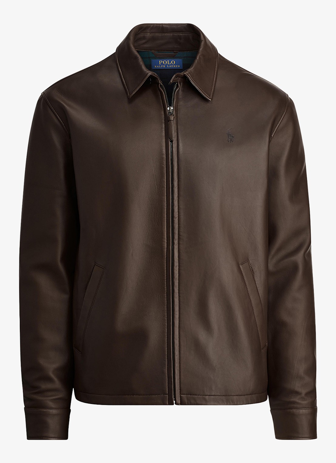 Ralph Lauren Bayville jack van lamsleer met steekzakken - voorkant 4 bison brown / bruin