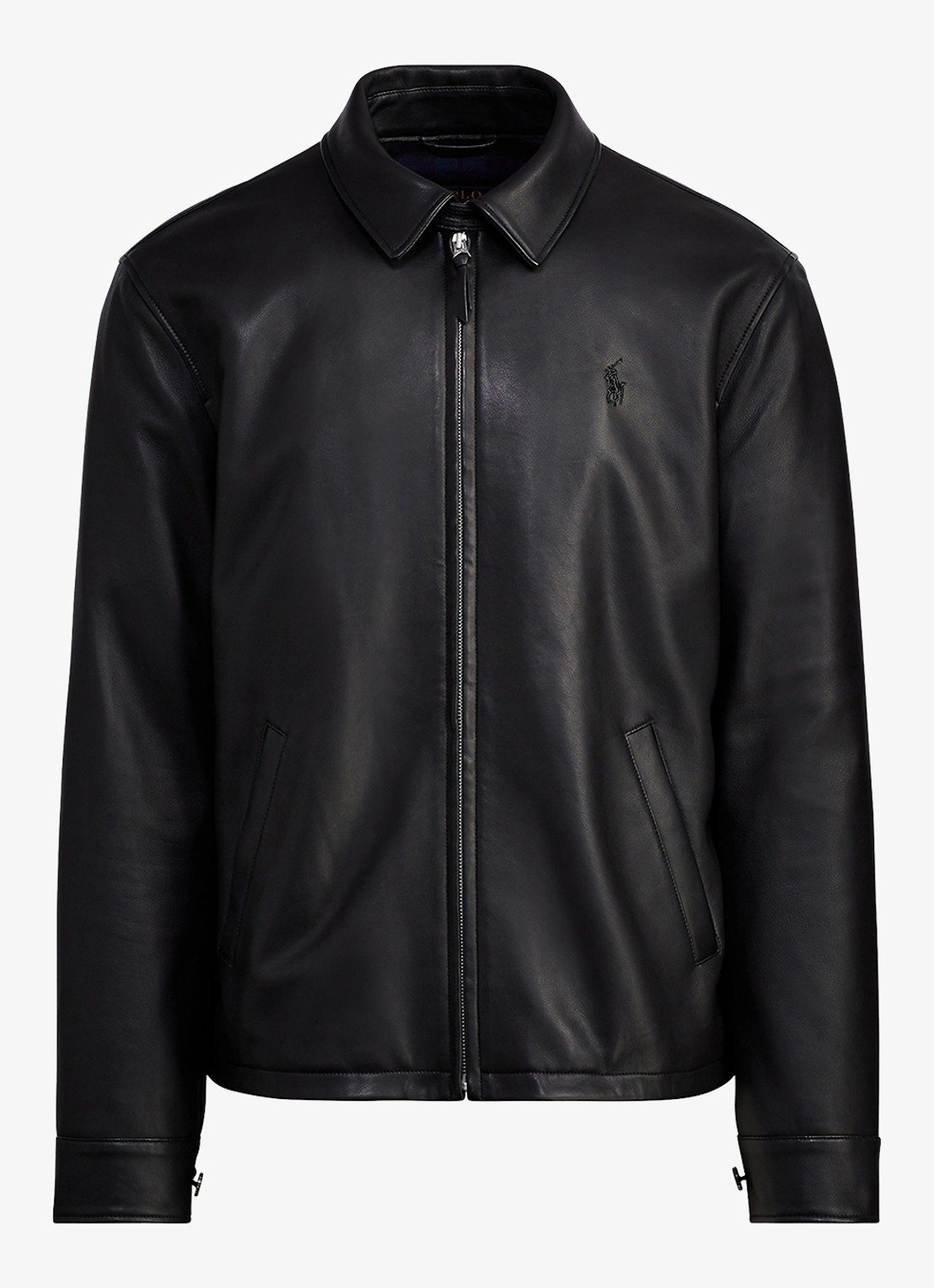 Ralph Lauren Bayville jack van lamsleer met steekzakken - voorkant 4 polo black / zwart