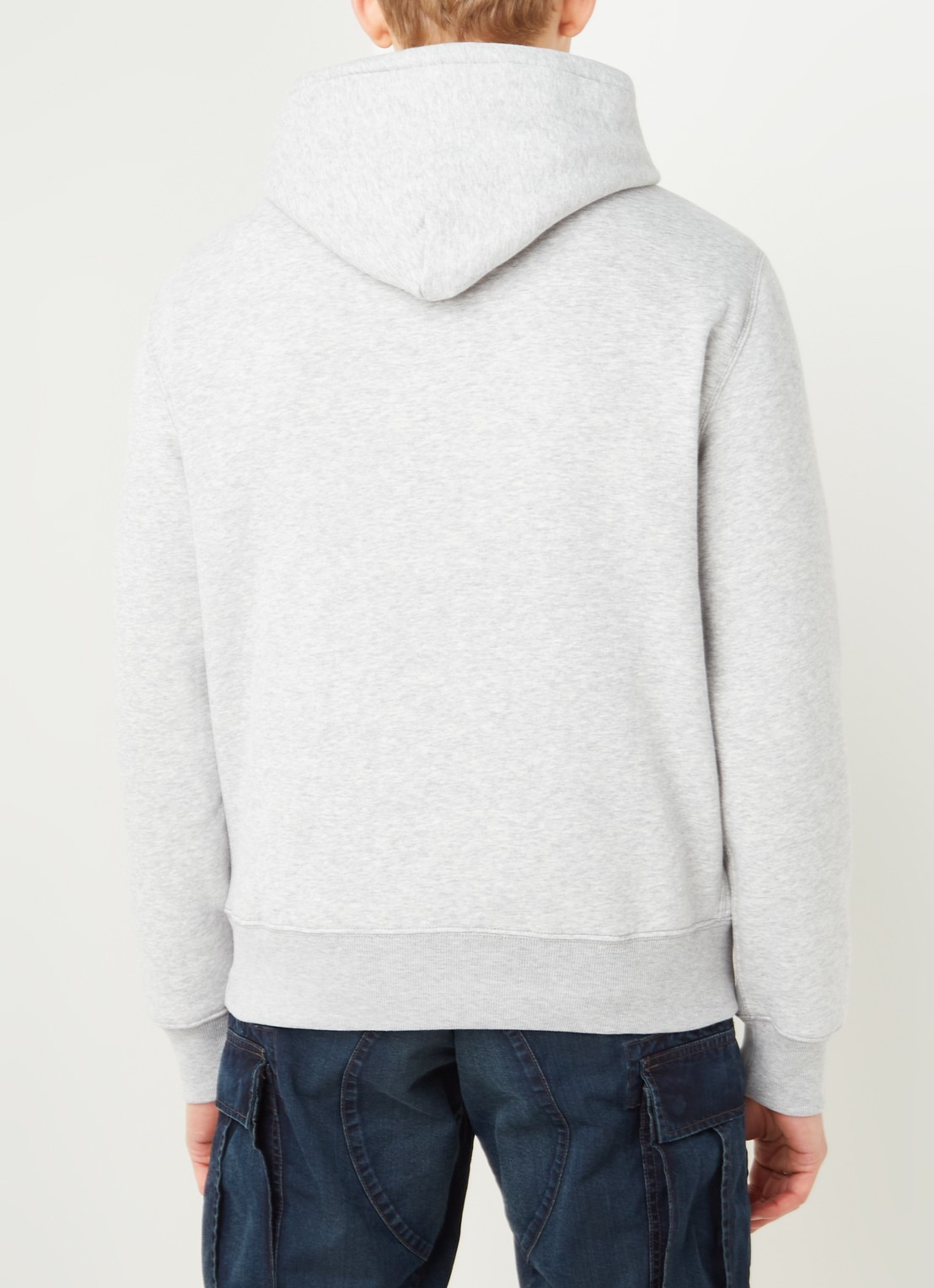 Ralph Lauren Bear hoodie met frontprint - achterkant andover heather
