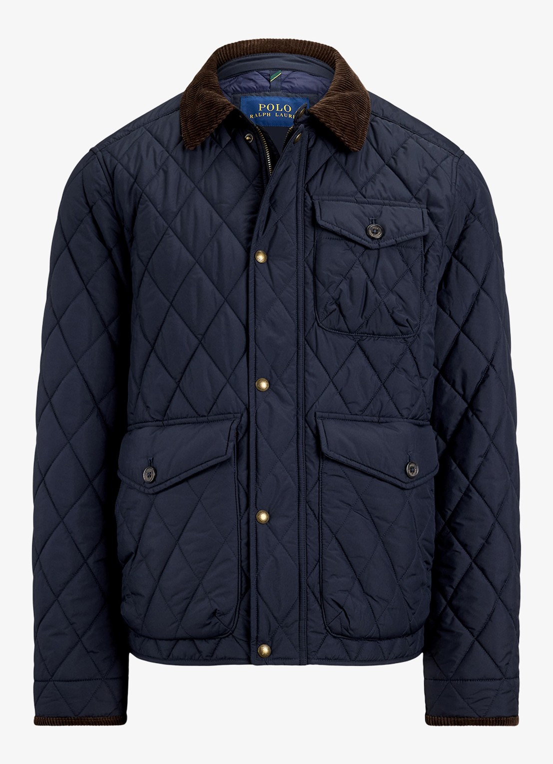 Ralph Lauren Beaton gewatteerd jack met klepzakken - voorkant 6 college navy fa22-3txn / donkerblauw