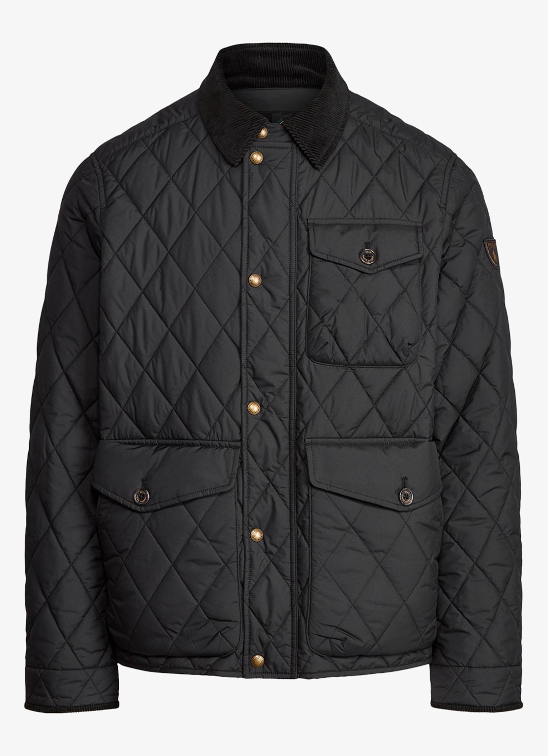 Ralph Lauren Beaton gewatteerd jack met klepzakken - voorkant polo black / zwart