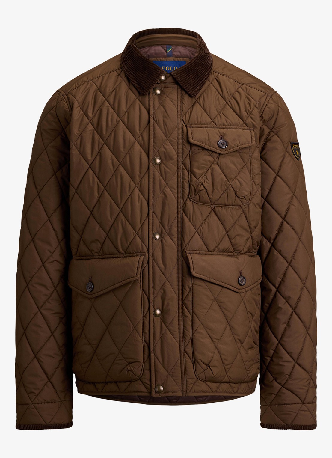 Ralph Lauren Beaton gewatteerd jack met klepzakken - voorkant nutmeg brwn / bruin