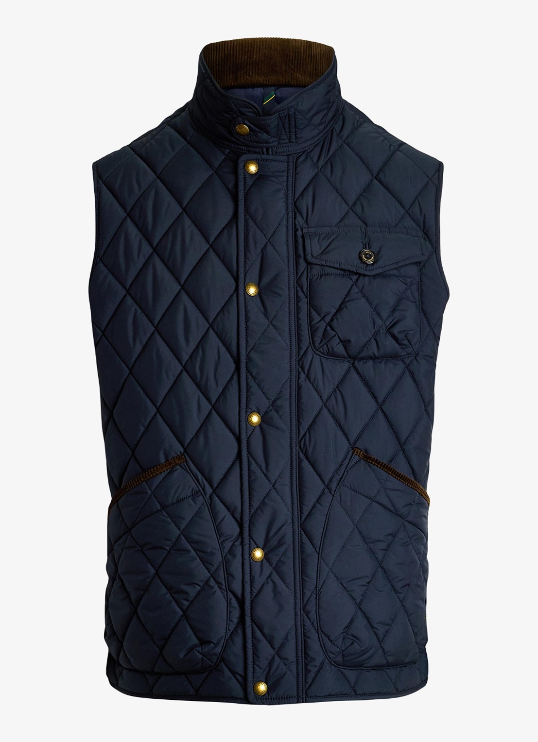 Ralph Lauren Beaton gewatteerde utility bodywarmer met opgestikte zakken - voorkant 4 college navy / donkerblauw