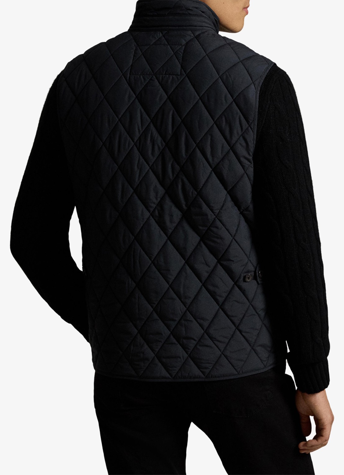 Ralph Lauren Beaton gewatteerde utility bodywarmer met opgestikte zakken - achterkant 5 polo black / zwart