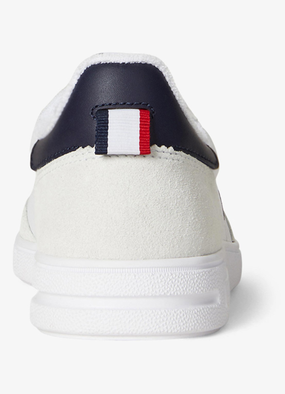 Ralph Lauren Bedford sneaker van leer met details van suède - achterkant wit