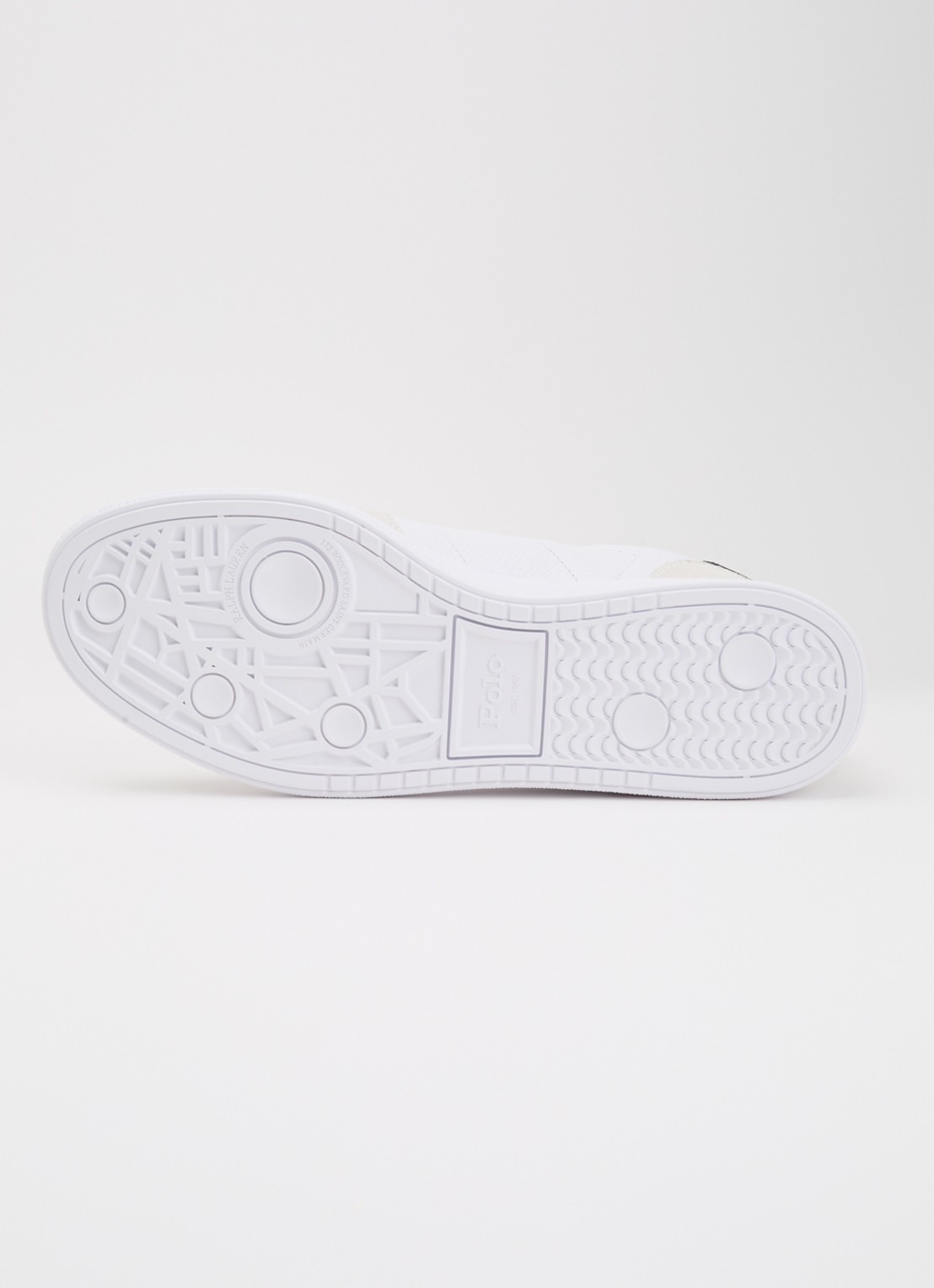 Ralph Lauren Bedford sneaker van leer met details van suède - detail 6 wit