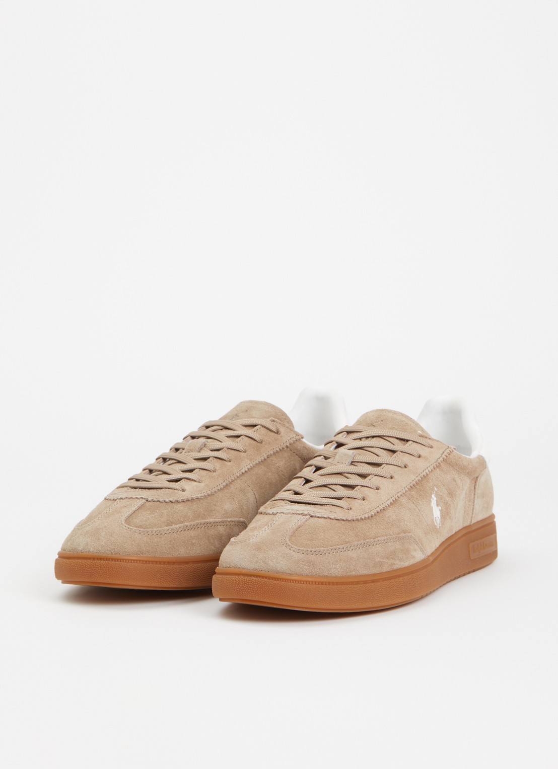 Ralph Lauren Bedford sneaker van suède - detail 3 beige
