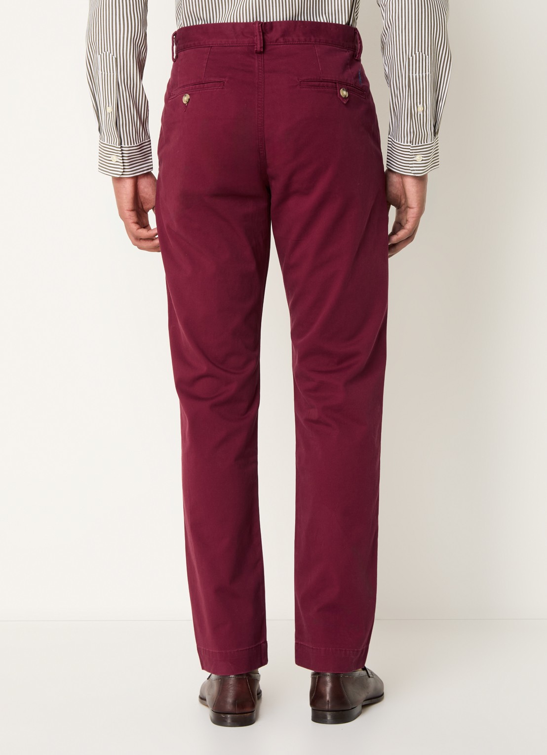 Ralph Lauren Bedford straight fit chino met stretch - achterkant red carpet / rood
