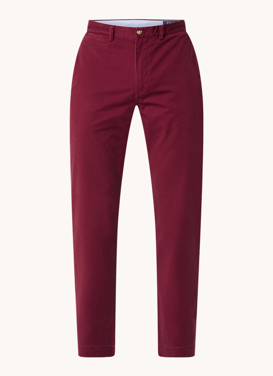 Ralph Lauren Bedford straight fit chino met stretch - voorkant 4 red carpet / rood