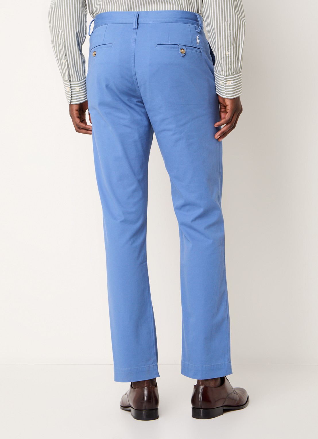 Ralph Lauren Bedford straight fit chino met stretch - achterkant 5 nimes blue / blauw