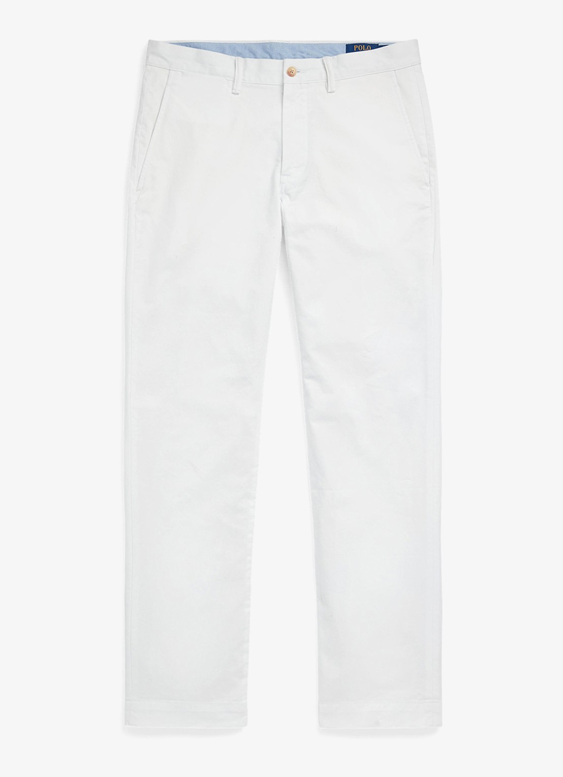 Ralph Lauren Bedford straight fit chino met stretch - voorkant 3 deckwash white / wit