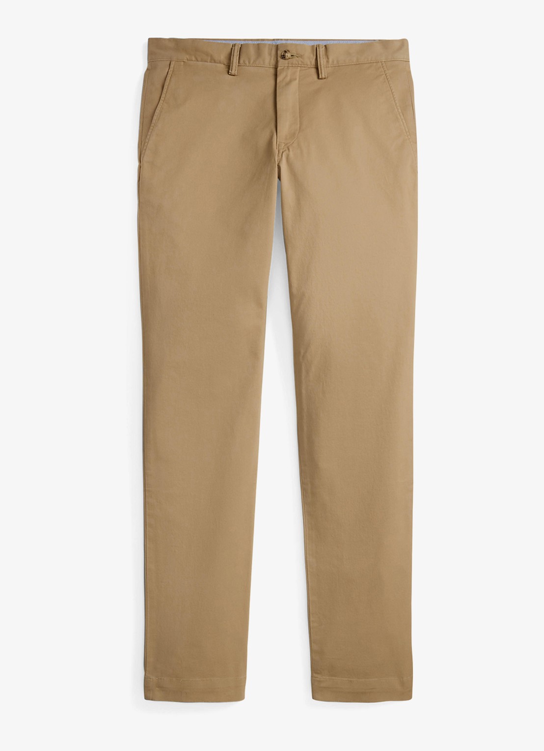 Ralph Lauren Bedford straight fit chino met stretch - voorkant desert khaki