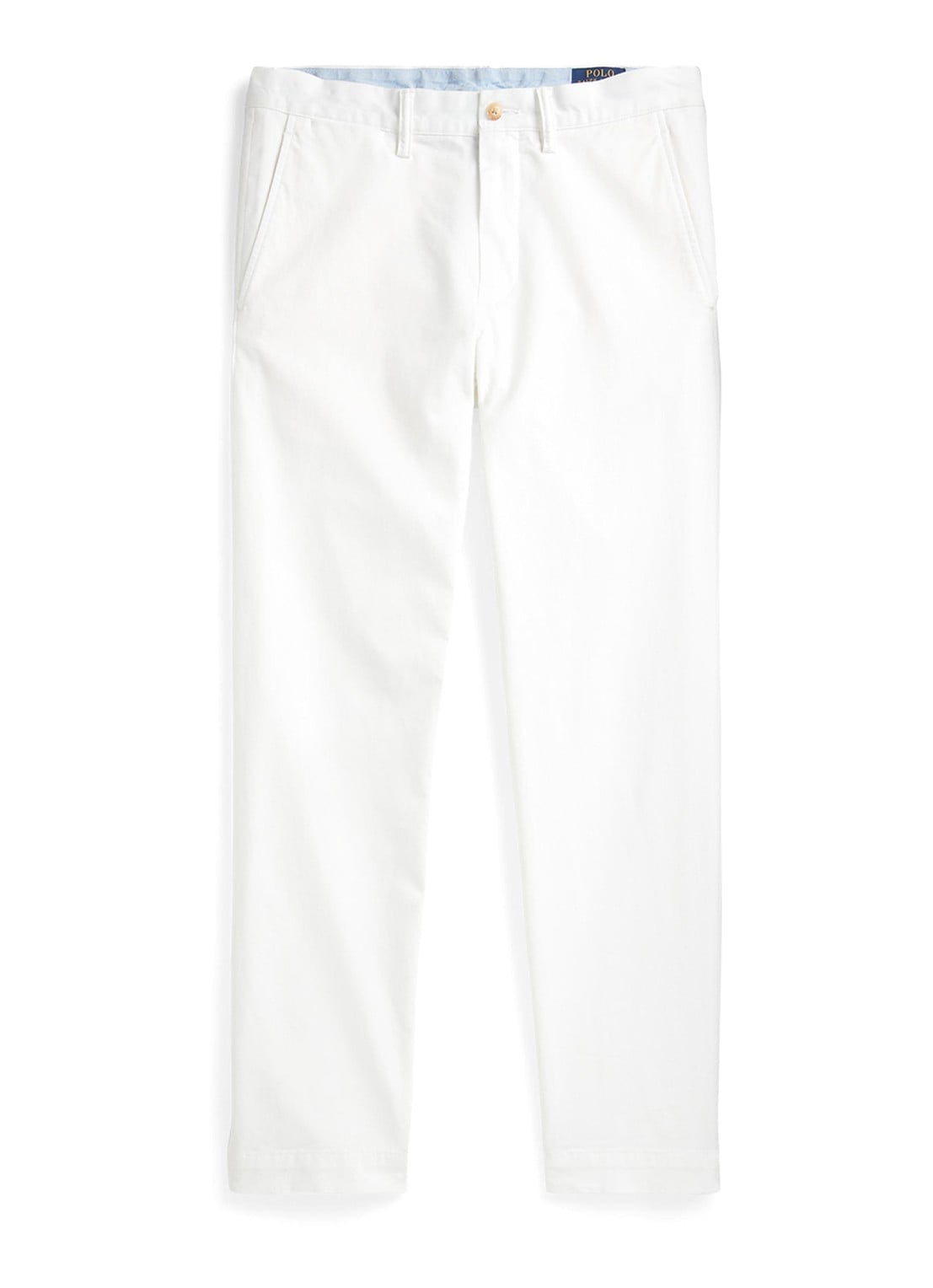 Ralph Lauren Bedford straight fit stretch chino broek - voorkant 3 ceramic white / wit