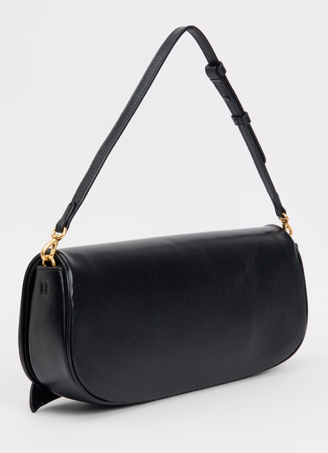 Ralph Lauren Bellport Medium clutch van leer met afneembare schouderriem - achterkant 5 zwart