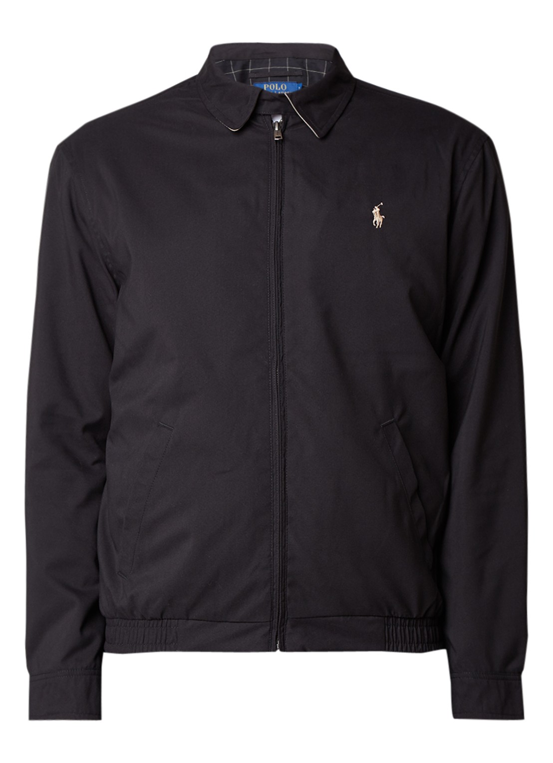 Ralph Lauren Bi-Swing jack met logo en steekzakken - voorkant 3 rl black / zwart