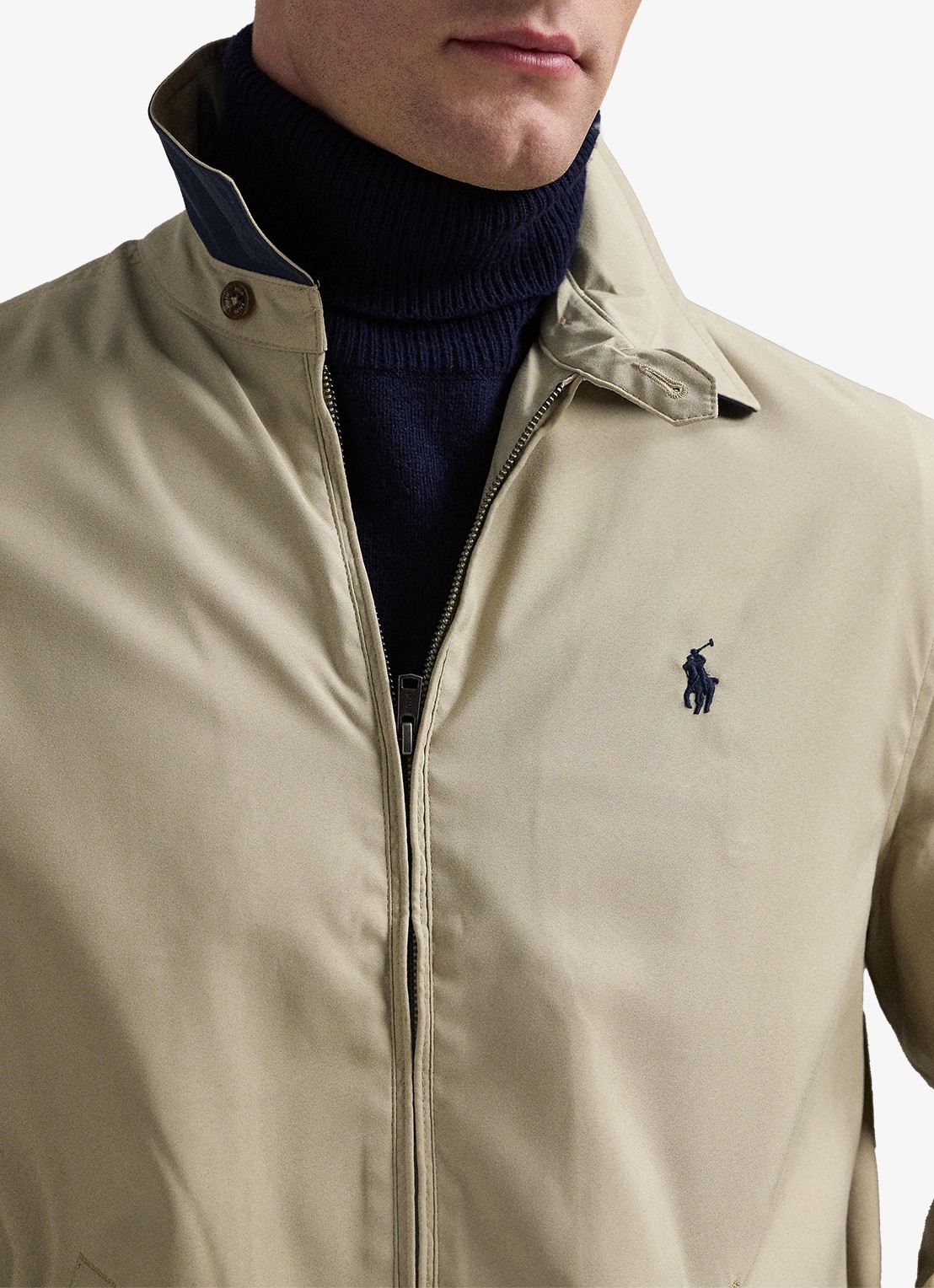 Ralph Lauren Bi-Swing jack met logo en steekzakken - detail 2 khaki / beige