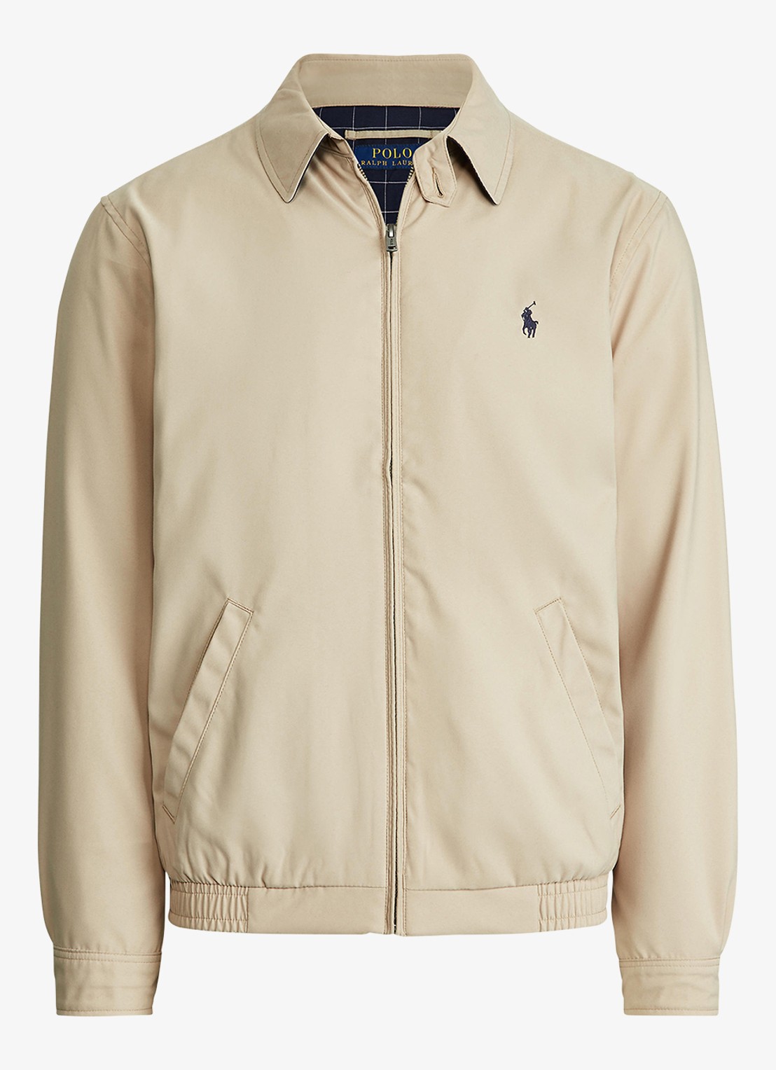 Ralph Lauren Bi-Swing jack met logo en steekzakken - voorkant 4 khaki / beige