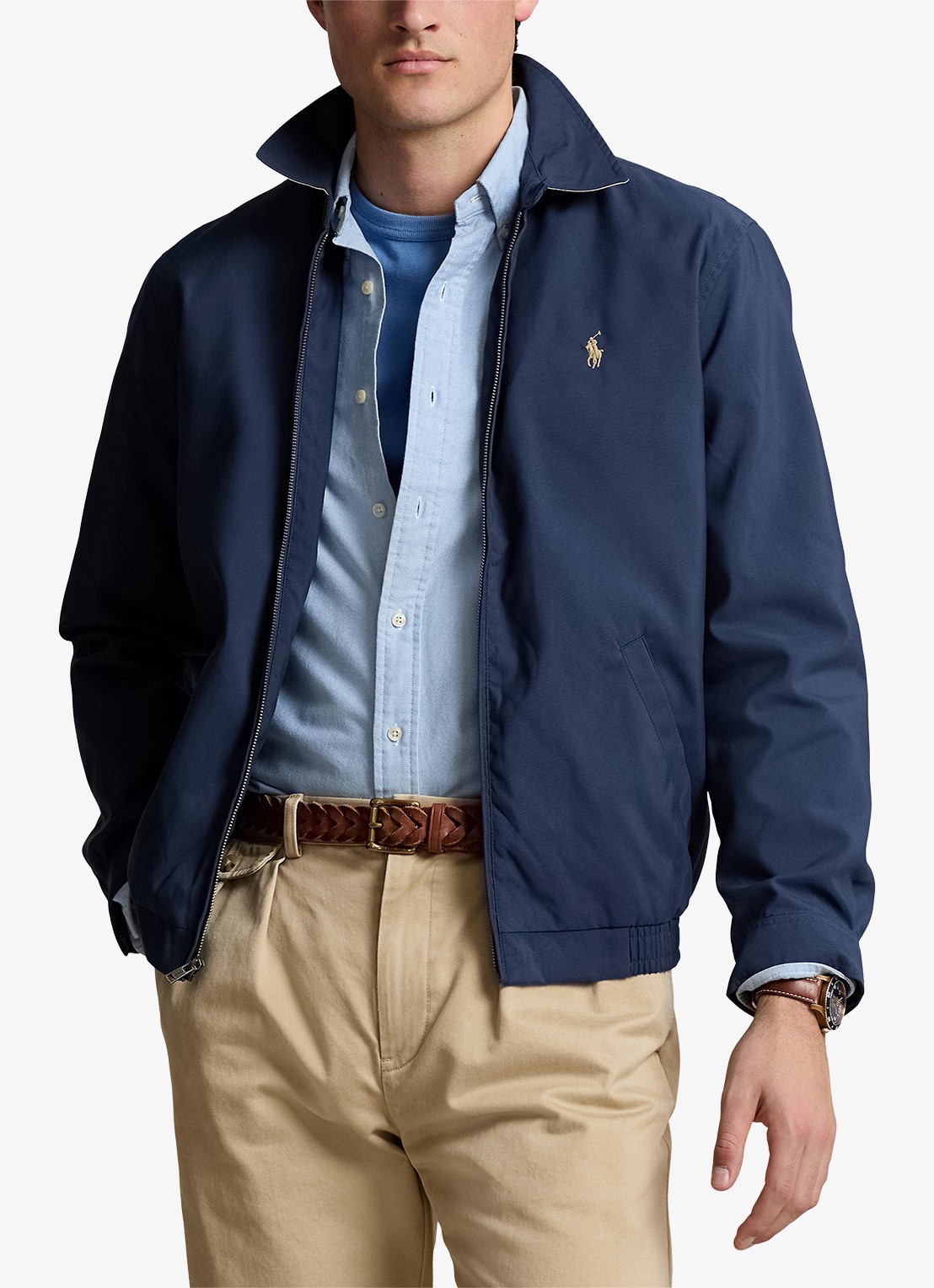 Ralph Lauren Bi-Swing jack met logo en steekzakken - detail 7 refined navy / blauw