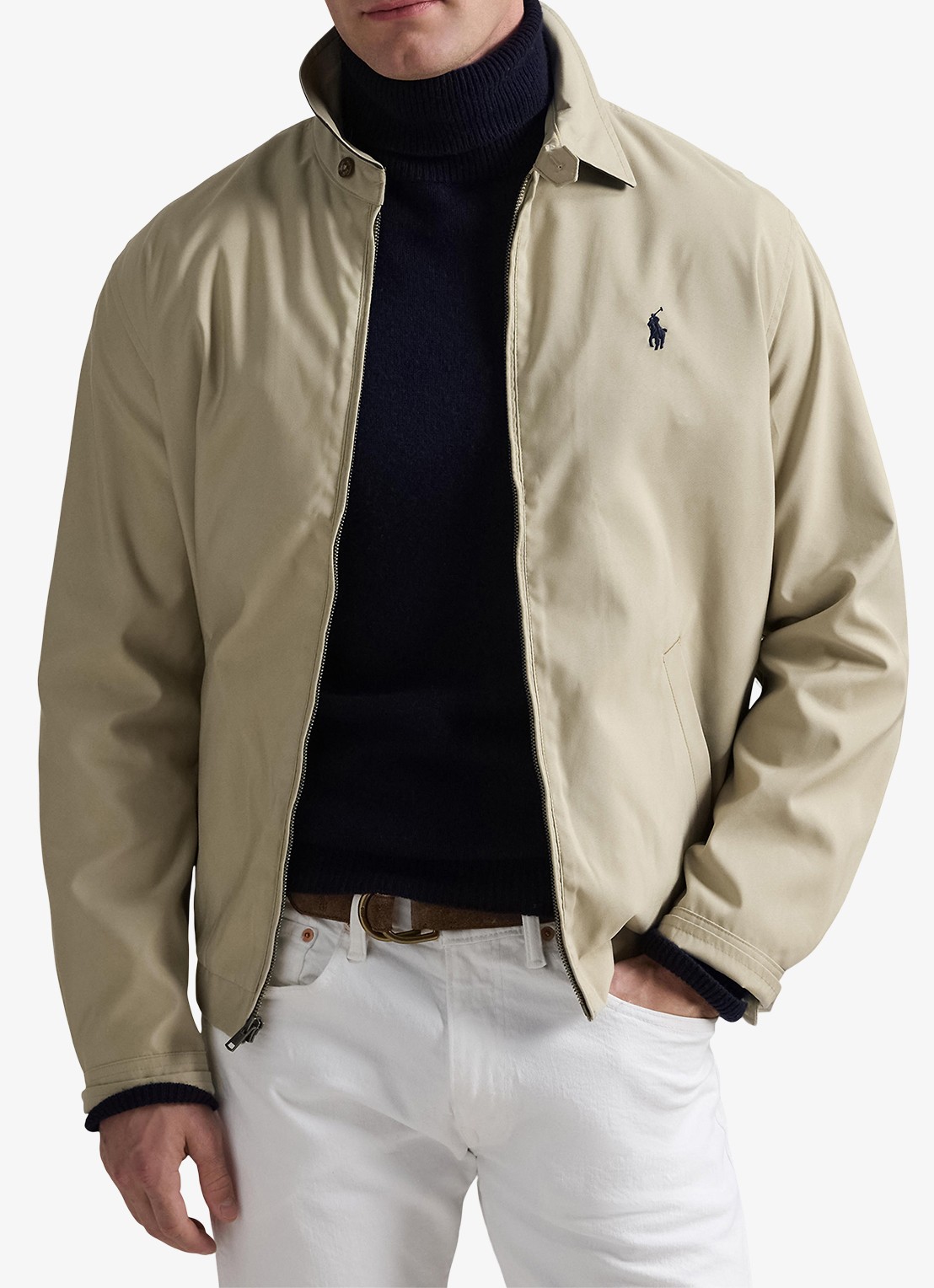 Ralph Lauren Bi-Swing jack met logo en steekzakken - detail 3 khaki / beige