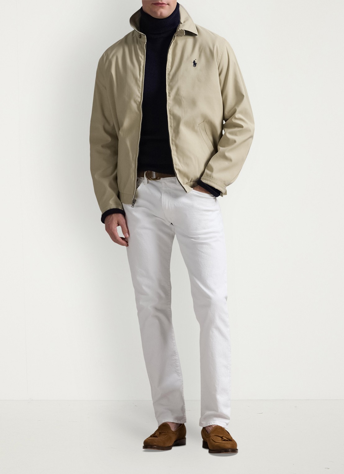 Ralph Lauren Bi-Swing jack met logo en steekzakken - voorkant 5 khaki / beige