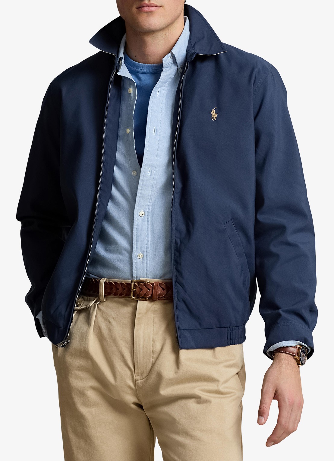 Ralph Lauren Bi-Swing jack met logo en steekzakken - detail 9 refined navy / blauw
