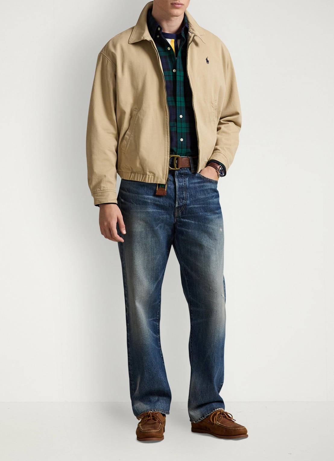 Ralph Lauren Big Bayport bomberjack met steekzakken - voorkant 3 rl khaki-2wq5