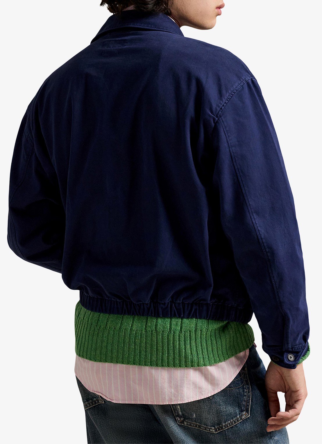 Ralph Lauren Big Bayport bomberjack met steekzakken - achterkant 5 newport navy