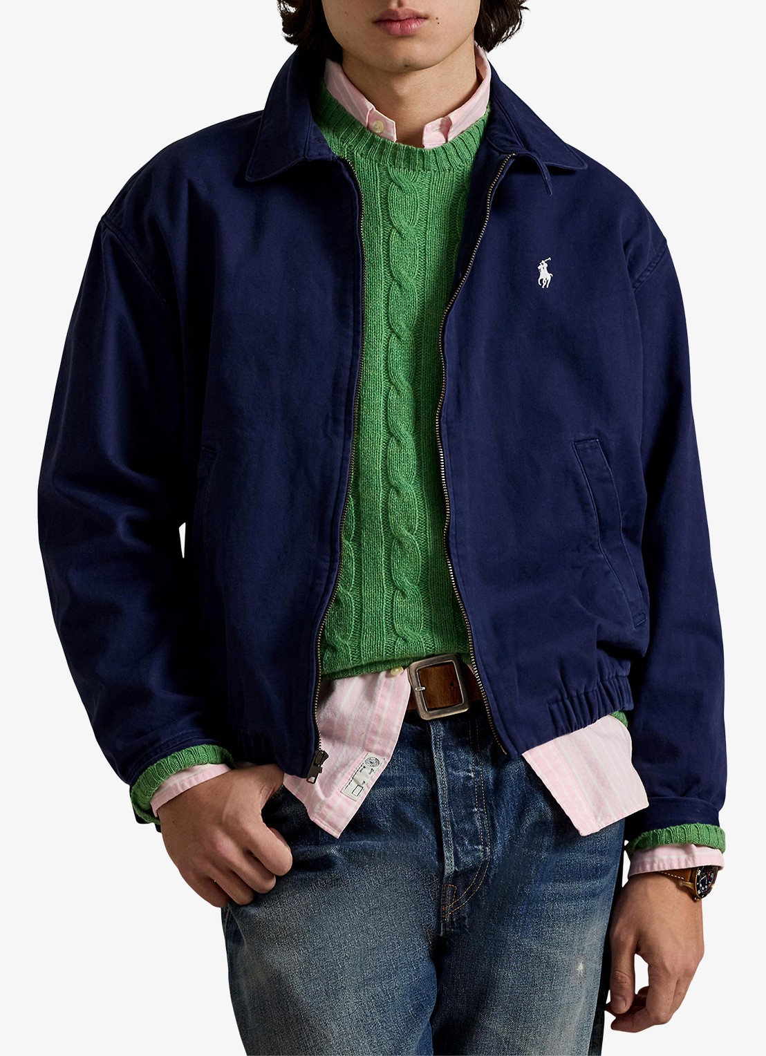 Ralph Lauren Big Bayport bomberjack met steekzakken - detail 3 newport navy